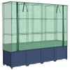 vidaXL Verhoogde plantenbak met kashoes rotanlook 160x40x153 cm