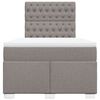 vidaXL Boxspring met matras stof taupe 120x190 cm