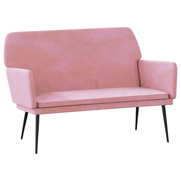 vidaXL Bankje 108x79x79 cm fluweel roze