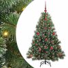 vidaXL Kunstkerstboom met 150 LED met standaard Groen 120 cm PE en PVC