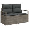 vidaXL Bankstel met kussen 5 pcs poly rattan