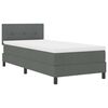 vidaXL Boxspringbed met matras Donkergrijs 90 x 190 cm Stof