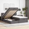 vidaXL Ottoman bed met matrassen 180x200cm kunstleer grijs