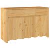 vidaXL Dressoir Drammen Eiken 114 x 43 x 75,5 cm Massief grenenhout