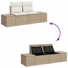 vidaXL Tuin Sofa Set 9 pcs Beige poly rattan