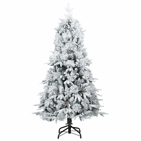 vidaXL Kunstmatige Inklapbare Kerstboom Wit 150 cm PE en PVC