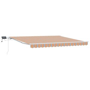 vidaXL Uitschuifbare luifel Meerkleurig 400 &times; 300 cm Stof en Aluminium