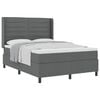 vidaXL Boxspringbed met matras Donkergrijs 190 x 140 cm Stof