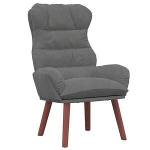 vidaXL Fauteuil Donkergrijs 69 x 74 x 93 cm Fluweel