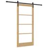 vidaXL Schuifdeur ORKDAL Natuurlijk en Zwart 93 x 202 cm