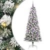 vidaXL Kunstmatige Inklapbare Kerstboom Groen en Wit 180 cm