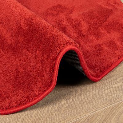 vidaXL Vloerkleed OVIEDO laagpolig Ø 280 cm rood