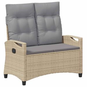 vidaXL Tuinbank met kussen Beige en Licht Grijs 105 x 60 x 112 cm