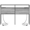 vidaXL Opberghoofdbord met plank Grijs sonoma 160 cm Bewerkt hout