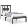 vidaXL Bedframe massief grenenhout grijs 90x200 cm