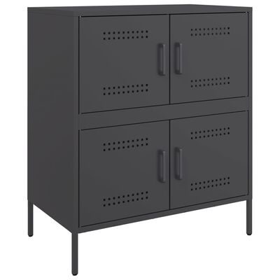 vidaXL Dressoir 68x39x79 cm staal zwart