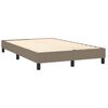 vidaXL Boxspring met matras en LED stof taupe 120x190 cm