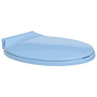 vidaXL Toiletbril soft-close ovaal blauw