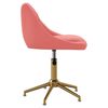 vidaXL Eetkamerstoel draaibaar fluweel roze