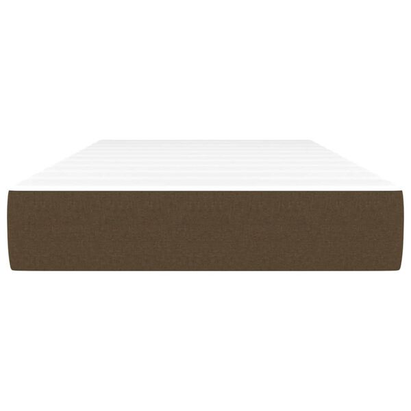 vidaXL Pocketveringmatras 90x190x20 cm stof donkerbruin