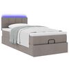 vidaXL Ottoman bed met matras en LED's 80x200cm stof taupe