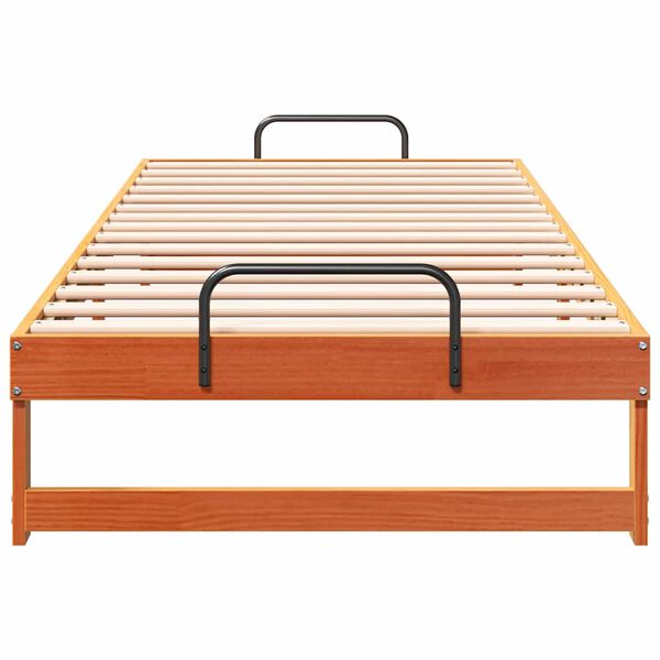 vidaXL Bedframe Bruin 80 x 220 cm Massief grenenhout