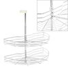 vidaXL Draadmand keuken 2-laags 180 graden 75x38x80 cm zilverkleurig