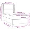vidaXL Boxspring met matras fluweel zwart 100x200 cm