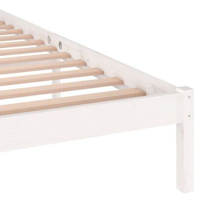 vidaXL Bedframe massief grenenhout wit 140x200 cm