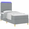 vidaXL Boxspring bed met matras Lichtgrijs 100 x 200 cm Stof