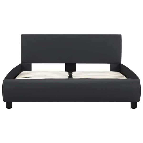 vidaXL Bedframe met LED kunstleer zwart 120x200 cm