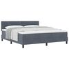 vidaXL Boxspringbed met Matras Donkergrijs 180 x 200 cm Stof