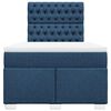 vidaXL Boxspring met matras stof blauw 120x200 cm