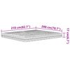 vidaXL Schuimmatras hardheid H2 H3 200x210 cm wit