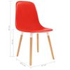 vidaXL Eettafelstoelen 6 pcs Rood 47 x 50,5 x 83 cm