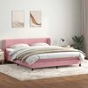 vidaXL Boxspringbed met matrassen 180x220 cm fluweel roze