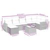 vidaXL 8-delige Loungeset met kussens poly rattan gemengd beige