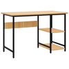 vidaXL Computerbureau 105x50x72 cm MDF metaal zwart lichteikenkleurig