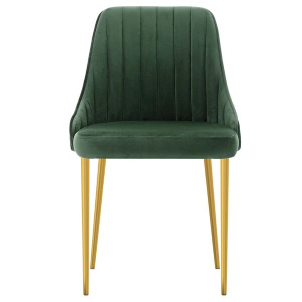 vidaXL Eetkamerstoelen 6 st fluweel donkergroen