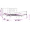 vidaXL Bedframe met hoofdbord massief hout 200x200 cm