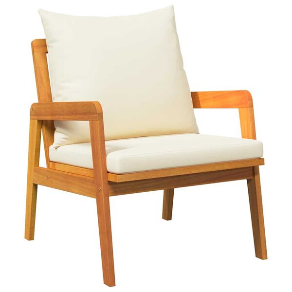 vidaXL Tuinstoel met kussen 2 pcs Bruin Massief acaciahout