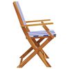 vidaXL Tuinstoelen 2 st massief acaciahout en stof blauw en wit