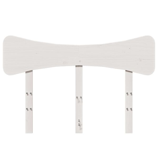 vidaXL Hoofdbord 135 cm massief grenenhout wit