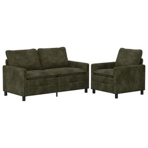 vidaXL Bankstel 2 st Groen Polyester