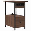 vidaXL Nachtkastje Bruin Eiken 60 x 30 x 61 cm Bewerkt hout