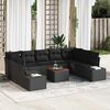 vidaXL Tuin Sofa Set 10 pcs Zwart