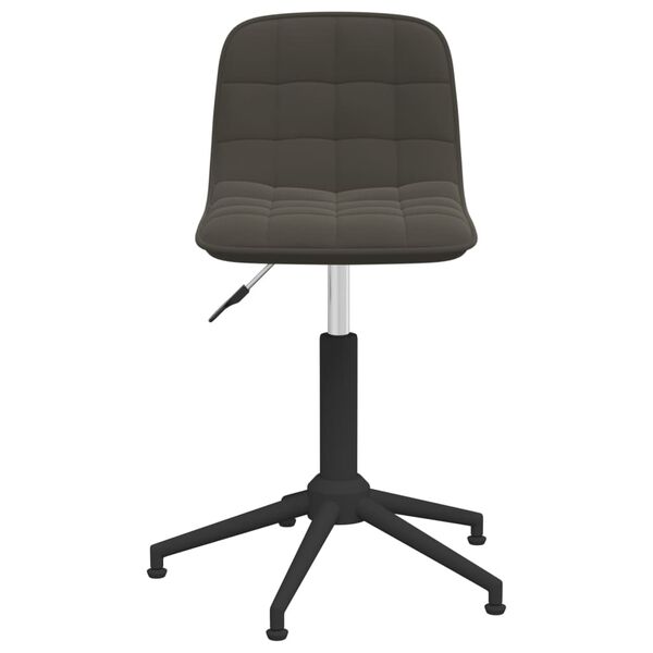 vidaXL Eetkamerstoel draaibaar fluweel donkergrijs