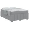 vidaXL Bedframe met matras Lichtgrijs 140 x 200 cm Stof