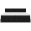 vidaXL Ottoman bed met matras 200x200 cm fluweel zwart