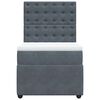 vidaXL Boxspring met matras fluweel donkergrijs 90x190 cm